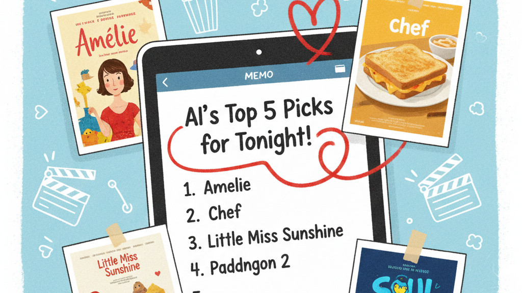 ChatGPT,Geminiが提案した「次に見るべきおすすめ映画」のリスト画面イメージ